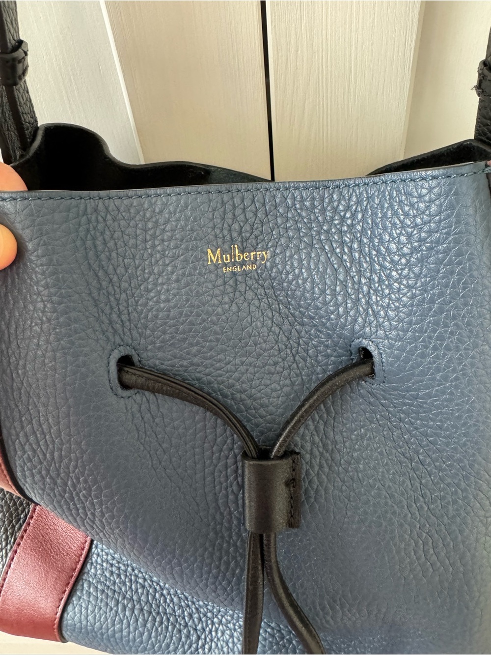 Mulberry Millie Leather Drawstring Tote Bag-Tricolor - Picture 3 of 14